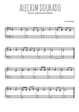Téléchargez l'arrangement pour piano de la partition de Traditionnel-Alecrim-dourado en PDF